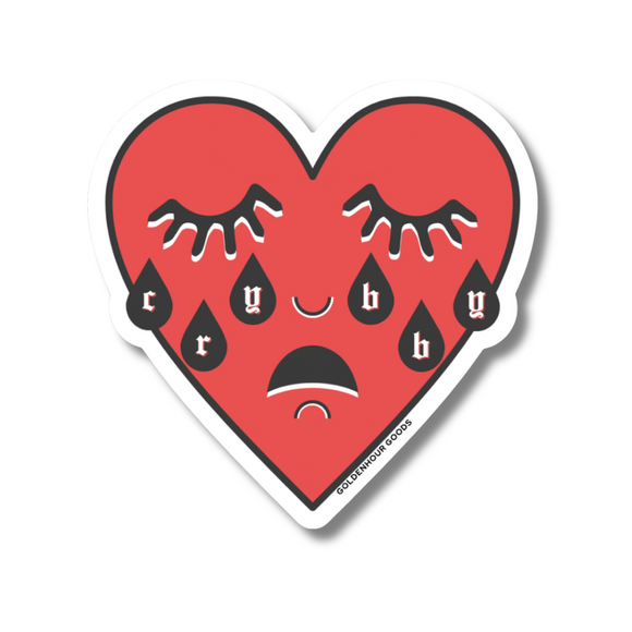 STICKER - CRY BABY IN RED